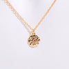 Pendant Necklace Birth Flower Geometric Stainless Steel Titanium Steel 18K Goldplated Electroplating O Chain Light Luxury Style Unisex