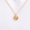 Pendant Necklace Birth Flower Geometric Stainless Steel Titanium Steel 18K Goldplated Electroplating O Chain Light Luxury Style Unisex