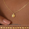 Pendant Necklace Birth Flower Geometric Stainless Steel Titanium Steel 18K Goldplated Electroplating O Chain Light Luxury Style Unisex