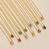 Pendant Necklace Brass Copper Dropshaped Electroplating December Birthstone Women's