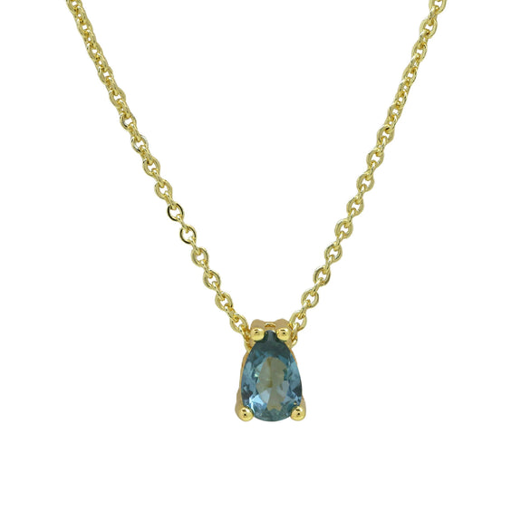 Pendant Necklace Brass Copper Dropshaped Electroplating December Birthstone Women's