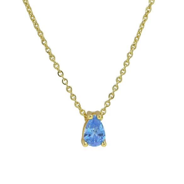 Pendant Necklace Brass Copper Dropshaped Electroplating December Birthstone Women's