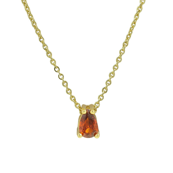 Pendant Necklace Brass Copper Dropshaped Electroplating December Birthstone Women's