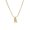Pendant Necklace Brass Copper Microinlaid Zircon Electroplating Letters Numbers Text Style Ochain For Women