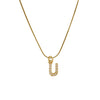 Pendant Necklace Brass Copper Microinlaid Zircon Electroplating Letters Numbers Text Style Ochain For Women