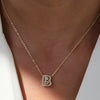 Pendant Necklace Brass Copper Ochain With Letters Numbers Text Electroplating