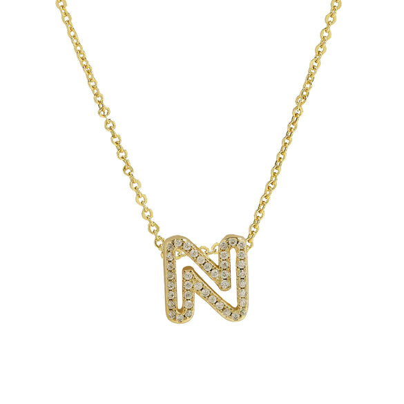 Pendant Necklace Brass Copper Ochain With Letters Numbers Text Electroplating