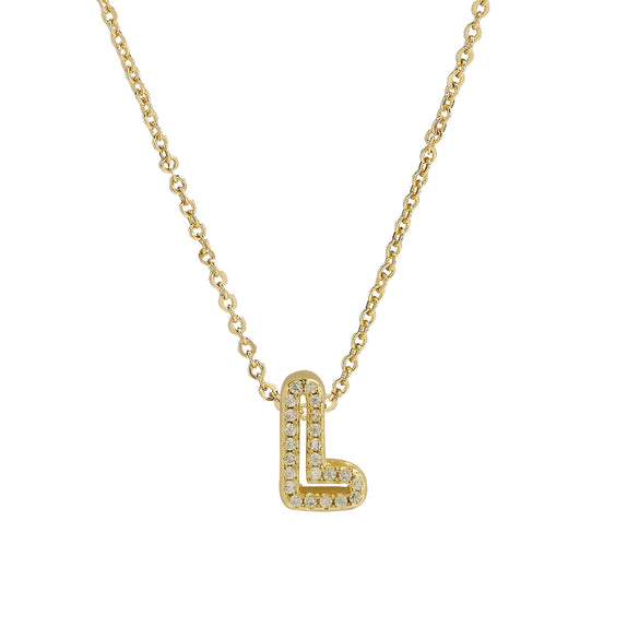 Pendant Necklace Brass Copper Ochain With Letters Numbers Text Electroplating