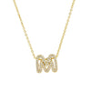 Pendant Necklace Brass Copper Ochain With Letters Numbers Text Electroplating