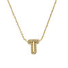 Pendant Necklace Brass Copper Ochain With Letters Numbers Text Electroplating