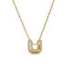 Pendant Necklace Brass Copper Ochain With Letters Numbers Text Electroplating
