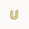 Pendant Necklace Brass Copper Zircon Balloon Bubble Chubby Alphabet Electroplating