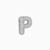 Pendant Necklace Brass Copper Zircon Balloon Bubble Chubby Alphabet Electroplating
