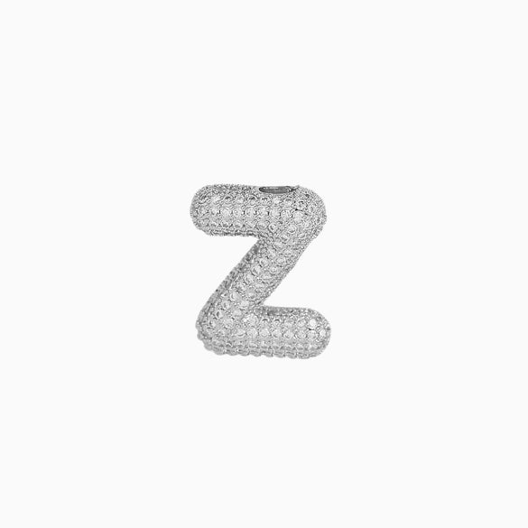 Pendant Necklace Brass Copper Zircon Balloon Bubble Chubby Alphabet Electroplating