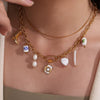 Pendant Necklace Ceramic 316L Stainless Steel Plated 18K Gold Marine Series Small Fish Starfish Shaped