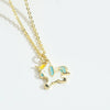 Pendant Necklace Clavicle Chain Cute Animal Style Copper With Mixed Gemstone Setting Star Shape Electroplating For Women