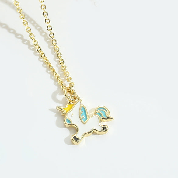 Pendant Necklace Clavicle Chain Cute Animal Style Copper With Mixed Gemstone Setting Star Shape Electroplating For Women