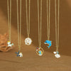 Pendant Necklace Clavicle Chain Cute Animal Style Copper With Mixed Gemstone Setting Star Shape Electroplating For Women