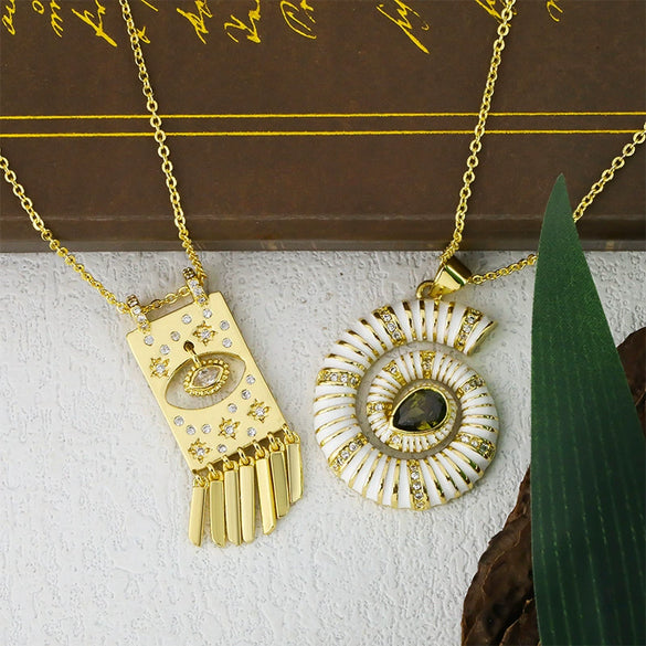 Pendant Necklace Copper Allmatch Animals Zodiac Electroplated Inlaid Zircon