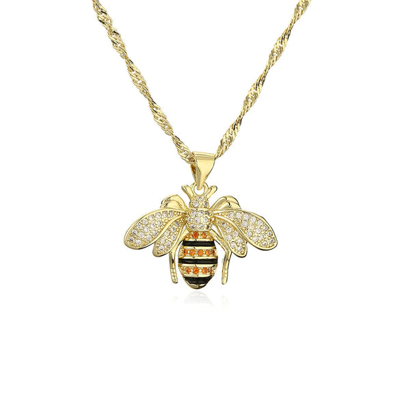 Pendant Necklace Copper Animal Geometric Style