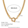 Pendant Necklace Copper Animal Pattern Vacuum Plated 18K Gold Color For Women