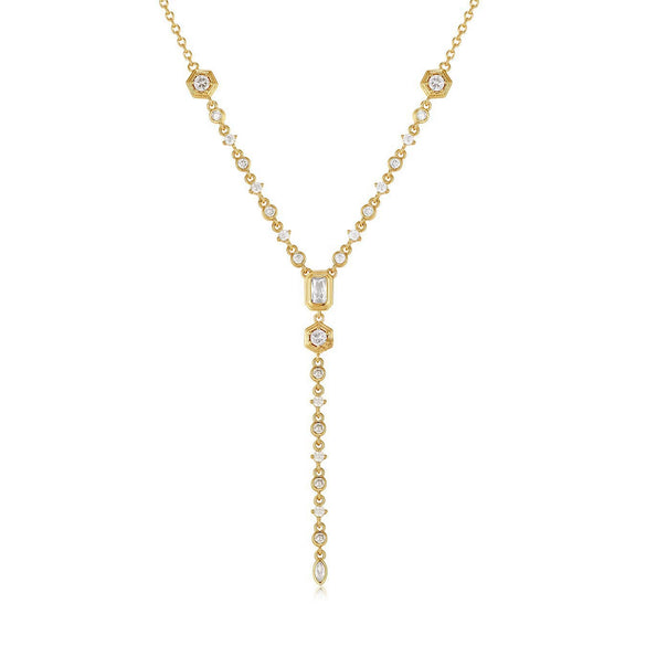 Pendant Necklace Copper Artificial Crystal Geometric Style Furnace Vacuum Plating For Women