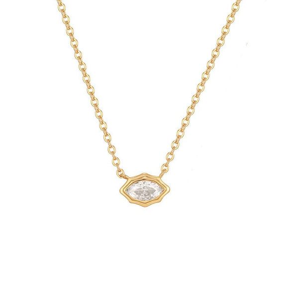 Pendant Necklace Copper Artificial Crystal Geometric Style Furnace Vacuum Plating For Women
