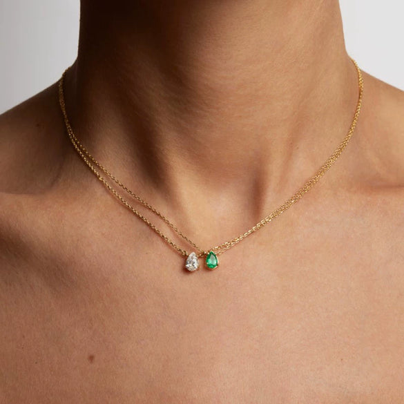 Pendant Necklace Copper Artificial Crystal Geometric Style Furnace Vacuum Plating For Women