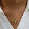 Pendant Necklace Copper Brass Electroplating Letters Numbers Text Design