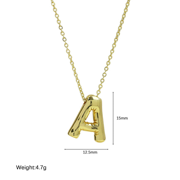 Pendant Necklace Copper Brass Electroplating Letters Numbers Text Design