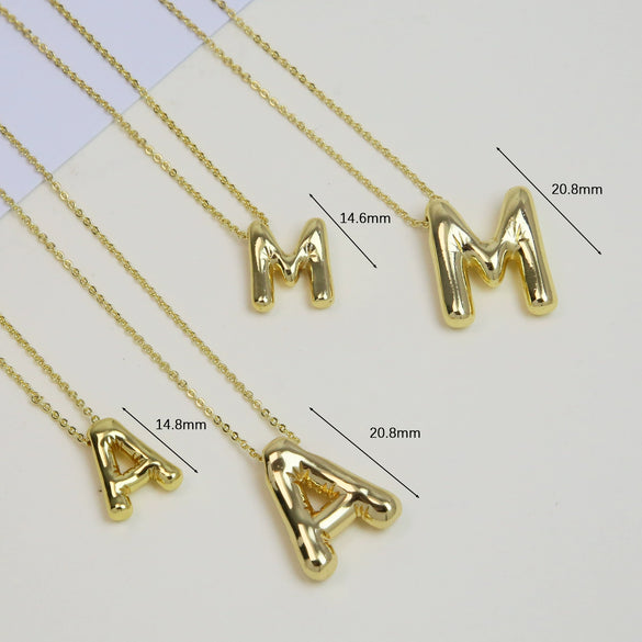 Pendant Necklace Copper Brass Electroplating Letters Numbers Text Design