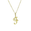 Pendant Necklace Copper Electroplated Highpolished Cursive English Letters