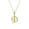 Pendant Necklace Copper Electroplated Highpolished Cursive English Letters
