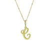 Pendant Necklace Copper Electroplated Highpolished Cursive English Letters