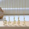 Pendant Necklace Copper Electroplated Highpolished Cursive English Letters