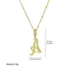 Pendant Necklace Copper Electroplated Highpolished Cursive English Letters