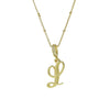 Pendant Necklace Copper Electroplated Highpolished Cursive English Letters