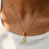 Pendant Necklace Copper Electroplated Highpolished Cursive English Letters