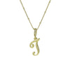 Pendant Necklace Copper Electroplated Highpolished Cursive English Letters