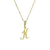 Pendant Necklace Copper Electroplated Highpolished Cursive English Letters