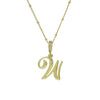 Pendant Necklace Copper Electroplated Highpolished Cursive English Letters