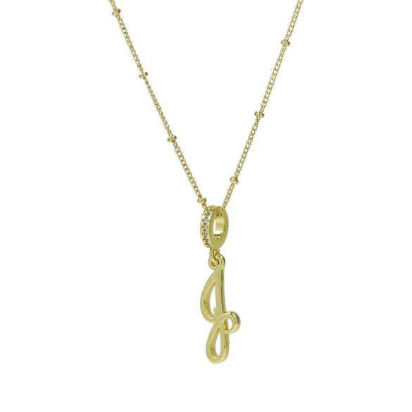 Pendant Necklace Copper Electroplated Highpolished Cursive English Letters