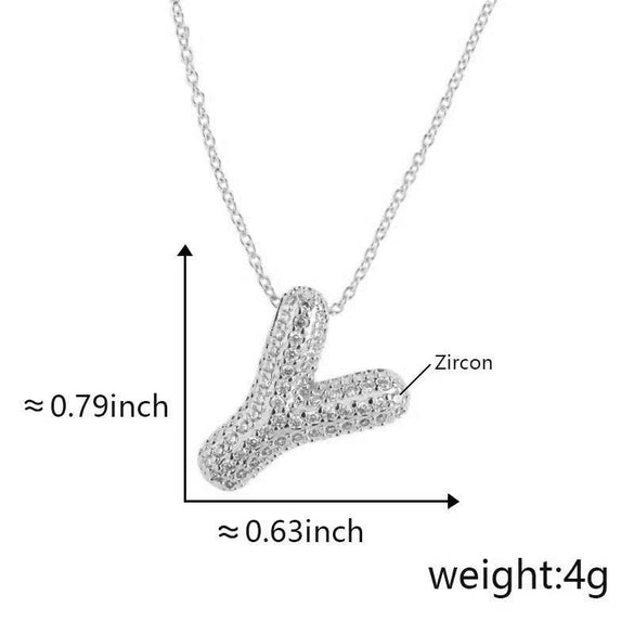 Pendant Necklace Copper Electroplated Letter Hip Hop Light Luxury