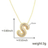 Pendant Necklace Copper Electroplated Letter Hip Hop Light Luxury