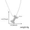 Pendant Necklace Copper Electroplated Letter Hip Hop Light Luxury