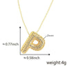 Pendant Necklace Copper Electroplated Letter Hip Hop Light Luxury