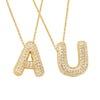 Pendant Necklace Copper Electroplated Letter Hip Hop Light Luxury