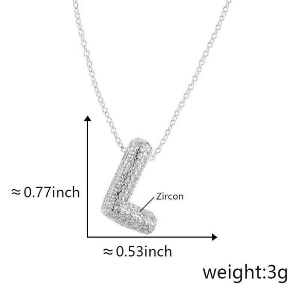 Pendant Necklace Copper Electroplated Letter Hip Hop Light Luxury