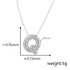 Pendant Necklace Copper Electroplated Letter Hip Hop Light Luxury