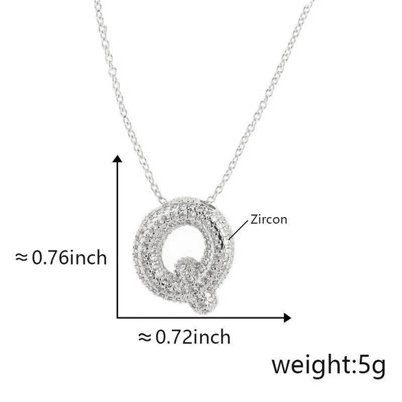 Pendant Necklace Copper Electroplated Letter Hip Hop Light Luxury